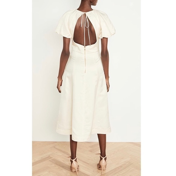 Nwt REBECCA VALLANCE Aimee Midi Dress Ivory 12 - Picture 3 of 14